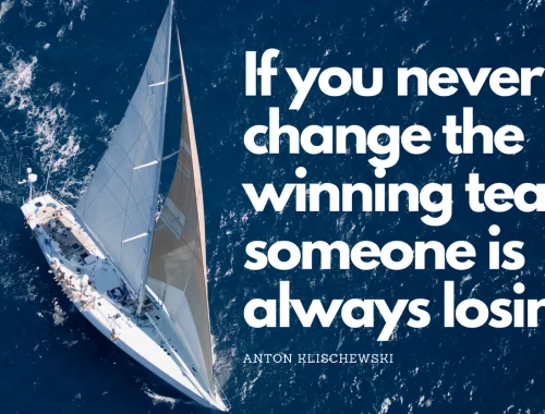If you never change the winning team, someone is always losing​
